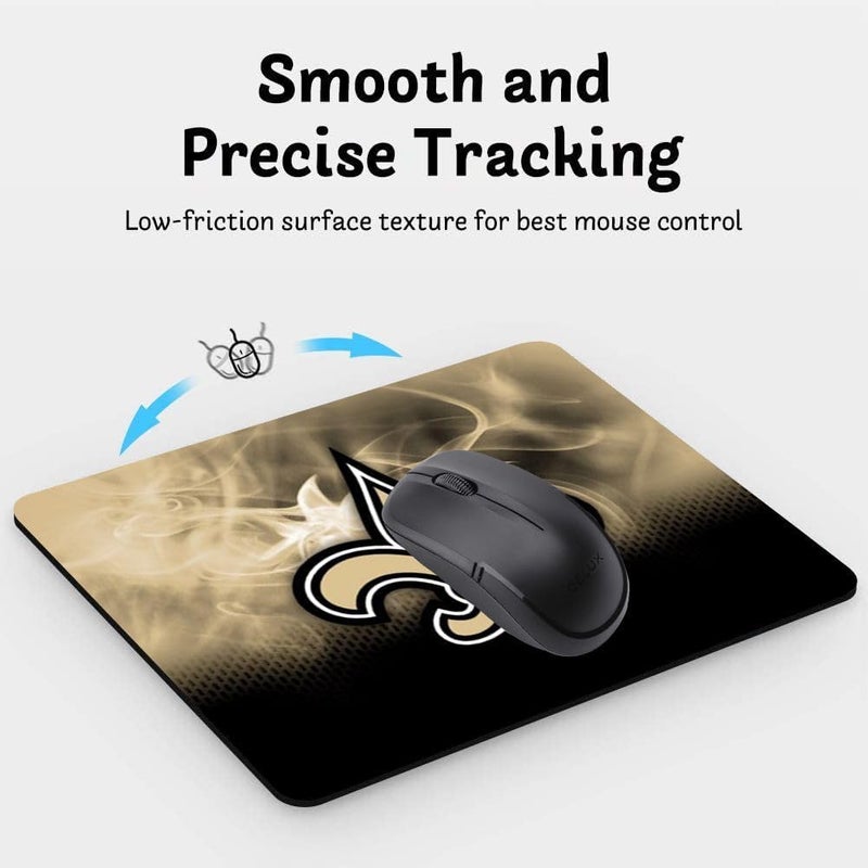 ZYJTEK Gaming Mouse Pad for Football Sports Fans,Gold Design Non-Slip Rubber Base Square Mousepad for Computers Laptop Desk Mat - Image 5
